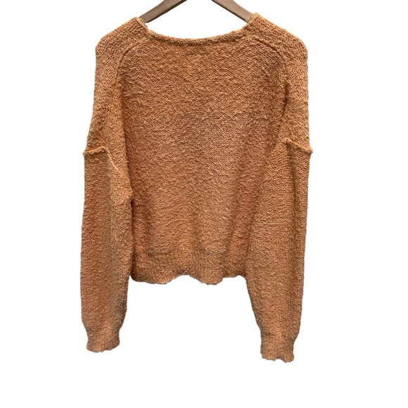 Free People Theo V-Neck Dropped-Shoulder Winter Sweater Size Medium - Picture 6 of 11